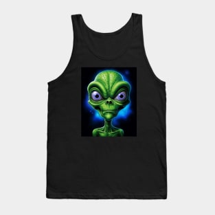 Green Alien Outer Space I Seeing You Tank Top